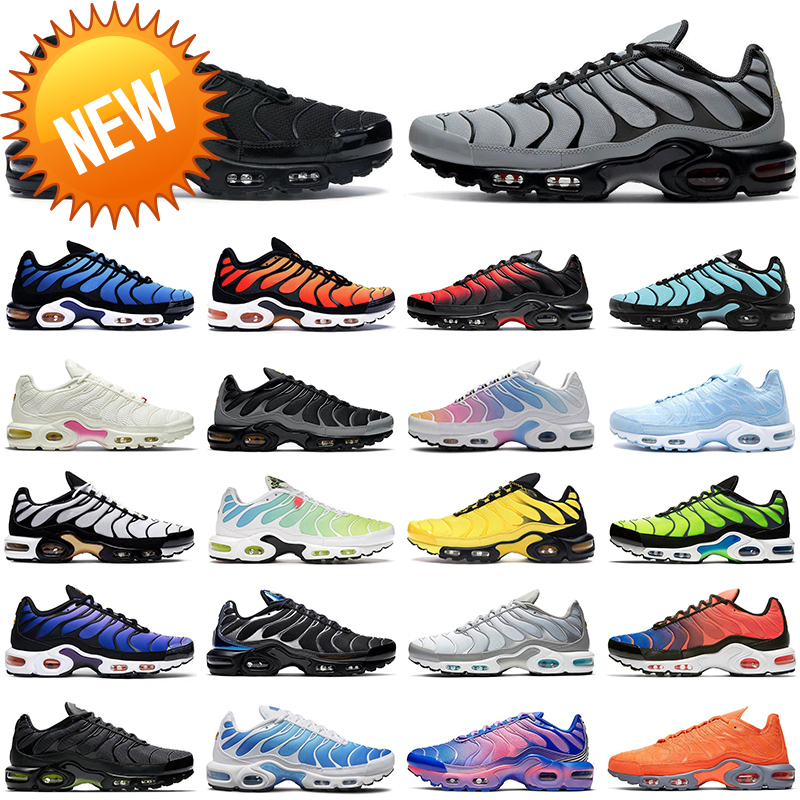 

NEW Sandals men women running shoes tn plus Aqua Silver Black white Pimento Wolf Grey Hyper Blue Rainbow Voltage Purple Lava mens trainers sports, #7