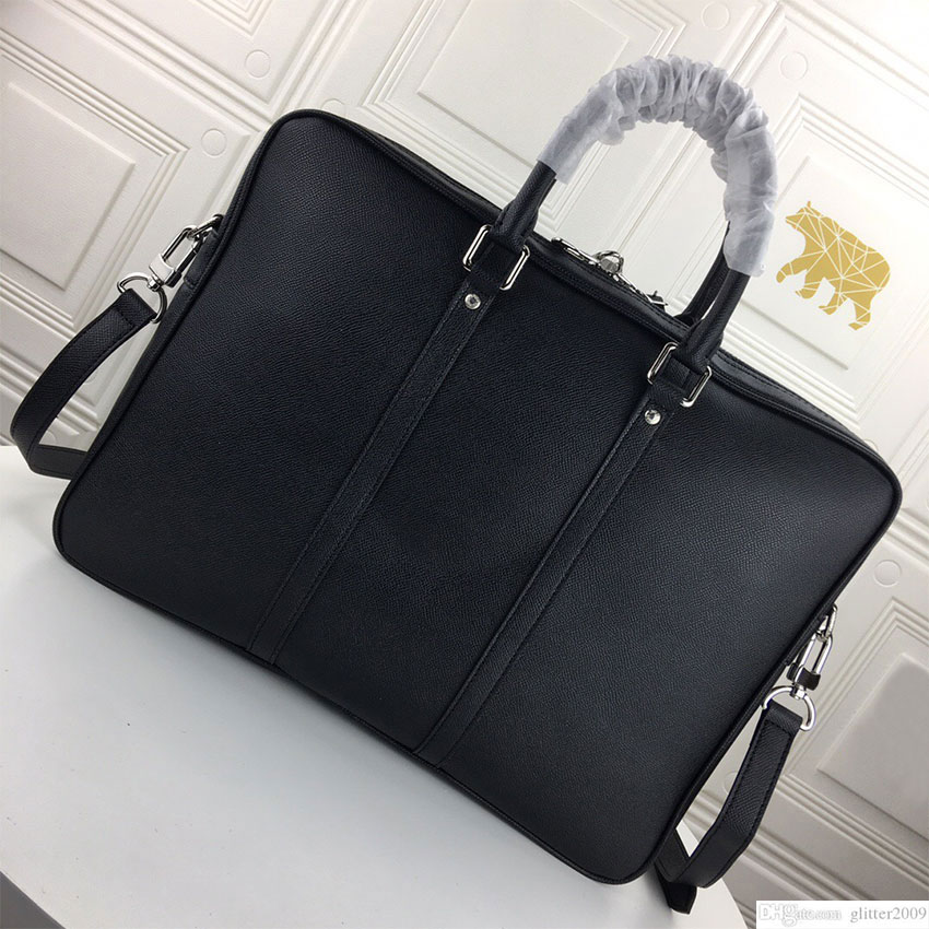 

Black cross Genuine Leather Mens Briefcase Business Bags Casual Business Men Messenger Bag Vintage Mens Crossbody Bag Mens briefcase Shoulder Bags M41478
