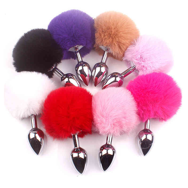Sex toys Vibrator Massager Anal Toys Plush Ball Rabbit Tail Stainless Steel Plug Prostate Bdsm Female Cosplay Adult Games1-image-794870287