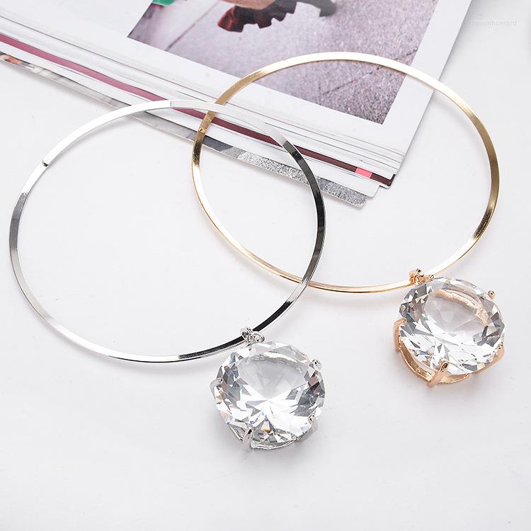 

Pendant Necklaces Fashion Big Large Choker Rhinestone Bib Crystal Clear Necklace HugePendant