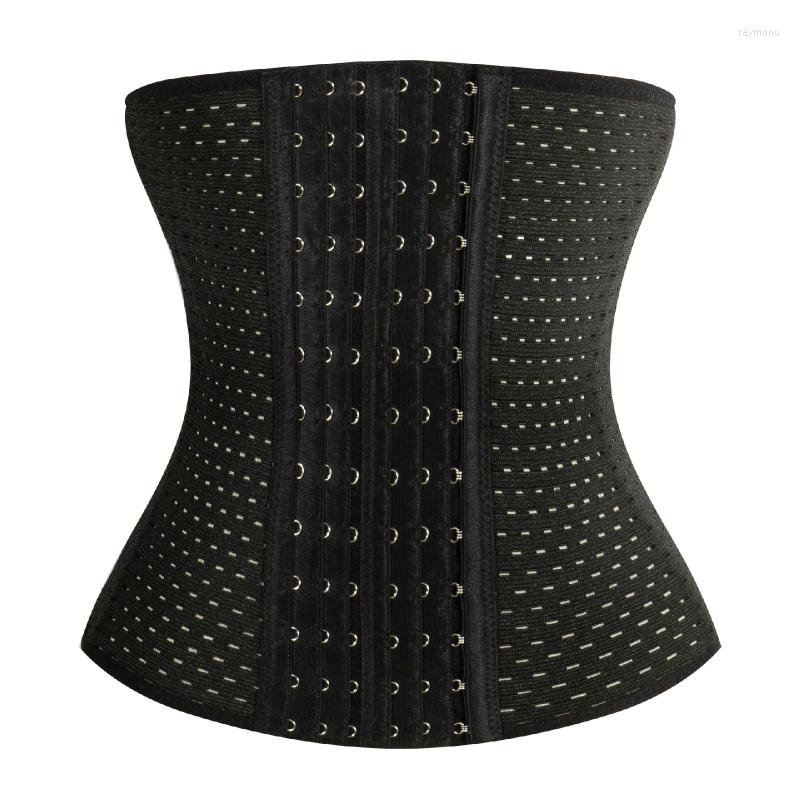 

Women' Shapers Body Sculpting And Abdomen Belt Waist Seal Hollow Six Rows Thirteen Buckles Elastic Rubber Corset Wasit ShapewearWomen, Black