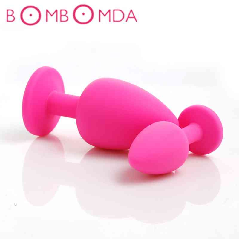 Massager Vibrator Penis Cock 3 Size Silicone Random Color Butt Plug Suppository-image-794878617