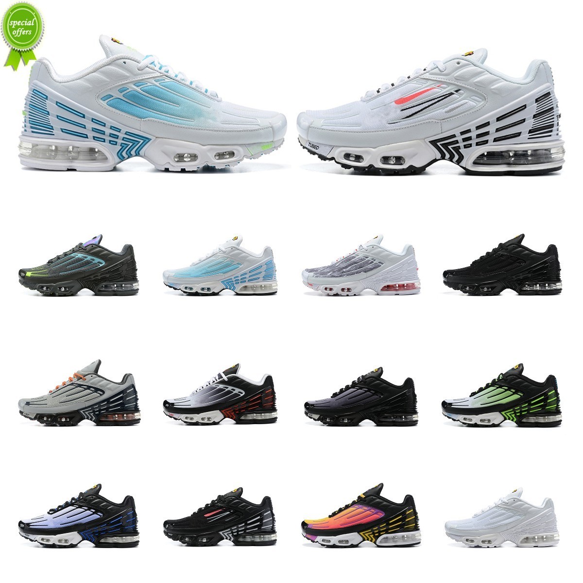 

Sandals Quality Mens Casual Shoes Tn Tuned Plus 3 Iii Running Shoes Tn3 Obsidian Gold White Aquamarine Green Volt Aqua Tiger Laser Blue Black, T009