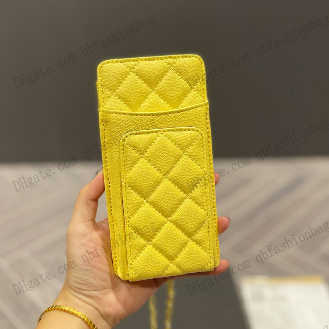 

French Pre-Fall Mini Phone Bag Coin Purse Caviar Lambskin Classic Quilted Diamond Hardware Multi Pocket Crossbody Shoulder Card Holder Designer Handbags 19x9CM, Box