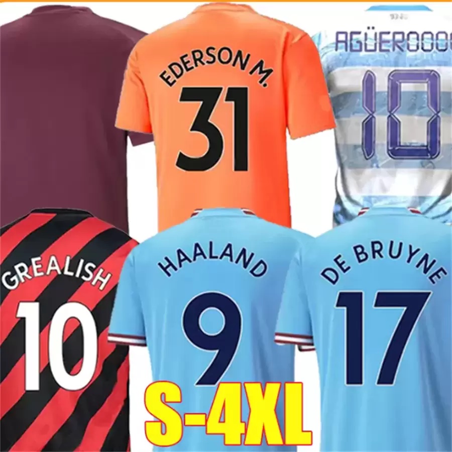 

22-23 HAALAND soccer jerseys STERLING FERRAN MANS CITIES DE BRUYNE FODEN 2023 football shirt men kids kit Agueroooo 93 20 Anniversary limited B7La#, 2023 men home