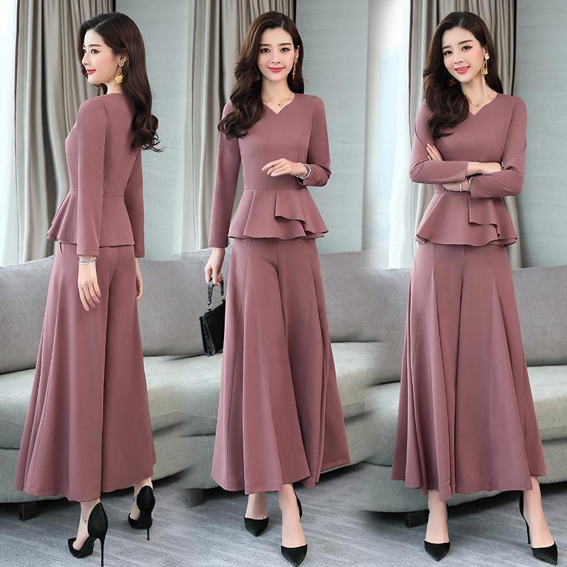 

Women's Two Piece Pants Women's Summer Clothes Two Piece Set Spring Korean Fashion Slim Size Crop Top Wide Leg Pants Blazer Office Suits Female 220819 220826, Bean paste two piece
