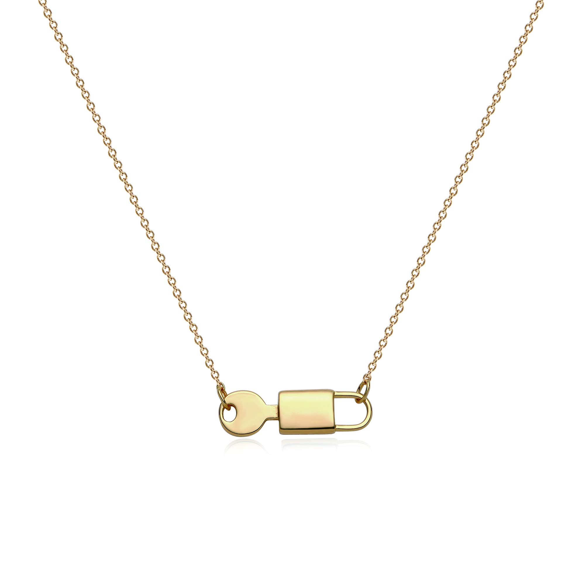 

Pendant Necklaces Dainty Gold Lock Initial Necklace 18k Plated Padlock Layered Personalized Monogram Old English Engraved Alphabet Symb amSzF