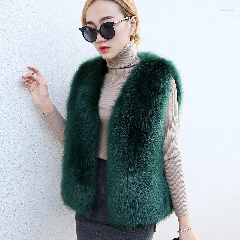 

Women's Vests Women's Genuine Fur Vest Nature Women Gilet Factory Custom Big Size Wholesale Waistcoat