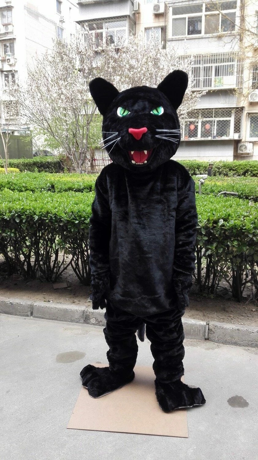 

Panther Mascot Costume Suit Party Game Dress Outfit Halloween Adult, As pic