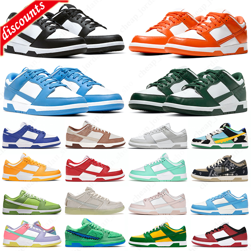 

men women Sandals designer casual shoes white black panda unc grey fog sail syracuse kentucky Chlorophyll Triple Pink dunked mens trainers sneakers, 35 vintage green
