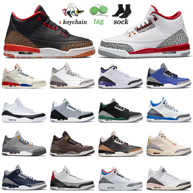 

High Jumpman 3s Basketball Shoes Kumquat Cardinal Red Medium Grey Dark Iris Fragment Pine Green Chlorophyll Cool Grey Desert Elephant Mens Women Sneakers Trainers, D34 3m reflective static tinker sp black