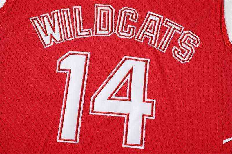 

Gym Clothing Zac Efron Troy Bolton East High School Wildcats No 14 Red Retro Bas 220812