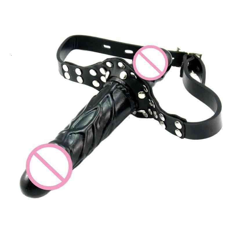 Sex toys Vibrator Massager Double Headed Penis Open Mouth Bdsm Binding Shop Lovers' Toys Slaves HeadrestsX97A-image-794861955