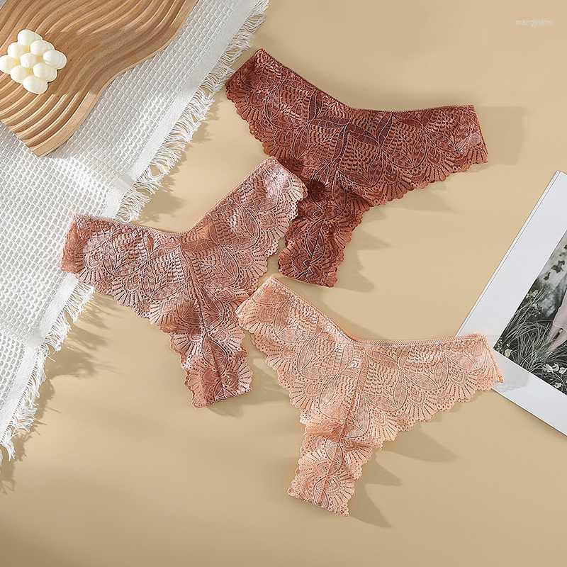 

Women' Panties Sexy Female Underwear Lace For Women Thongs Underpants Women' T-back G-string Ladies Intimates BANNIROUWomen, Black-brown-nude