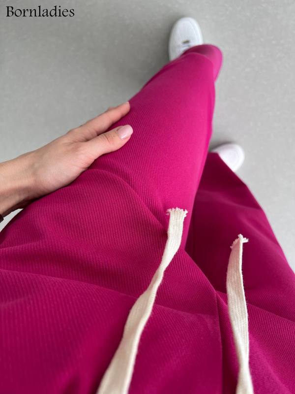 

Women' Pants Capris Bornladies Sportswear Women Sports Pants Summer Versatile Wide Leg LP220826, Side split black