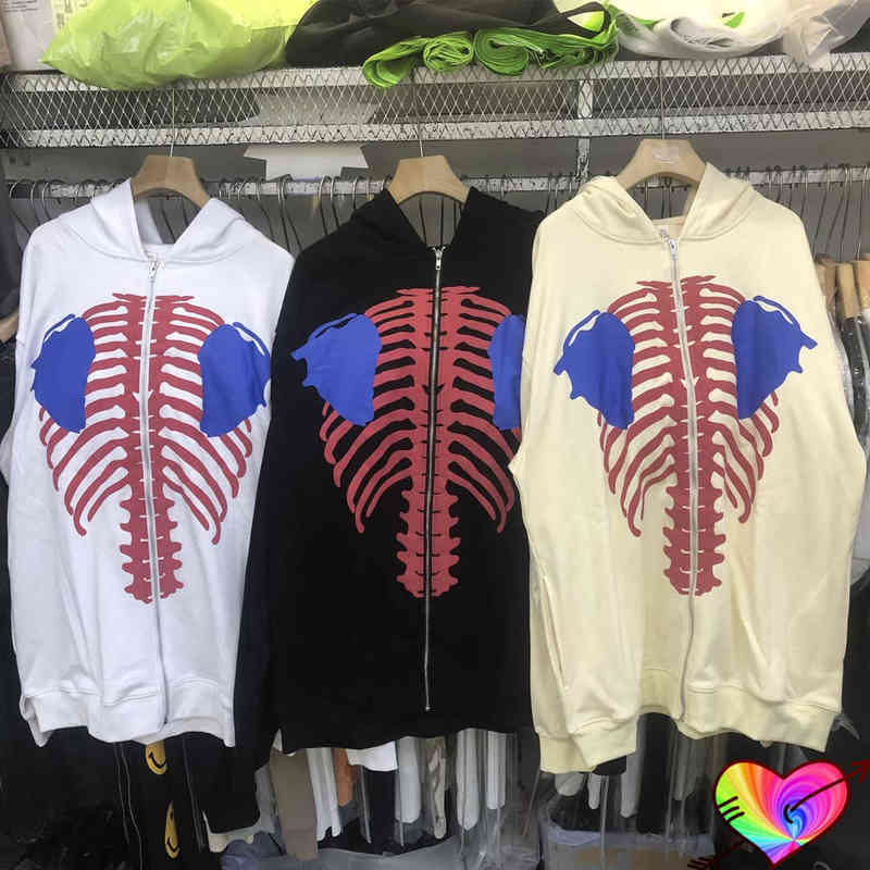 

Men's Hoodies Sweatshirts Zip Kapital Hoodie 2021 Men Women High Quality Ribs Skeleton Graphic Print Hooded Kapital Sweatshirts Slightly Oversize Pullover T220825, Green