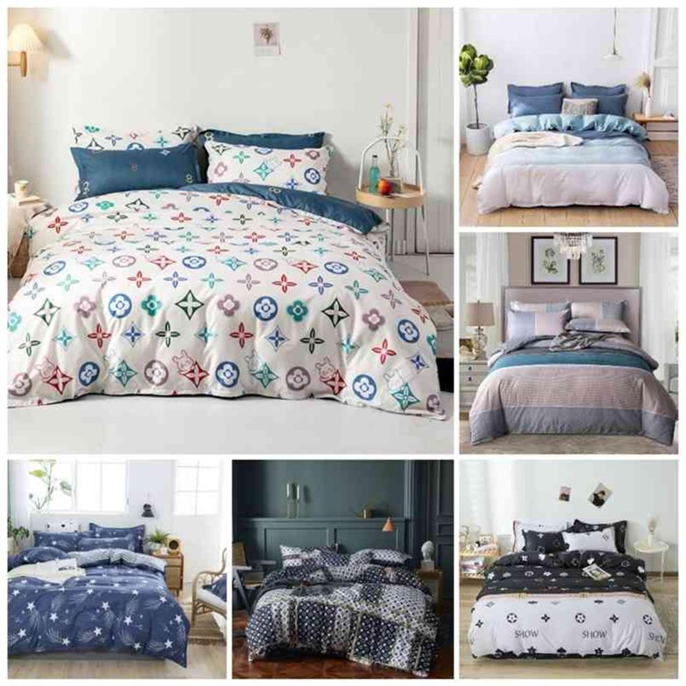 

3 Pcs Luxurious Brand Duvet Cover Set Fashion Bedding s  queen king Lux2515