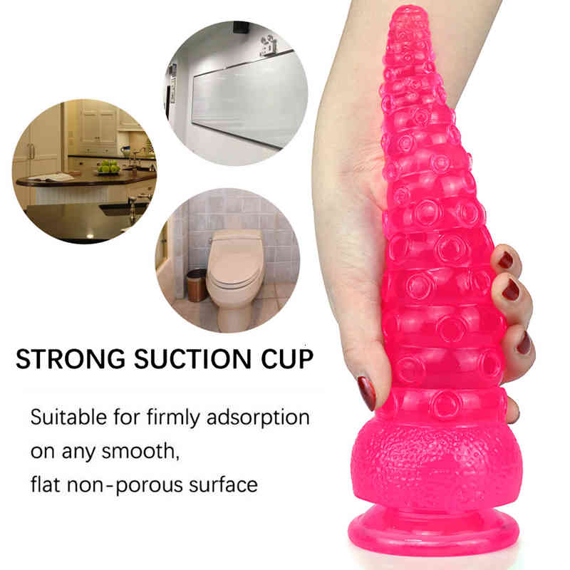 Clearance PromotionAnal Huge Massager Women Vibrator Penis Cock Men Octopus Sucker Butt Plug Sex D8 Toys for-image-795361162
