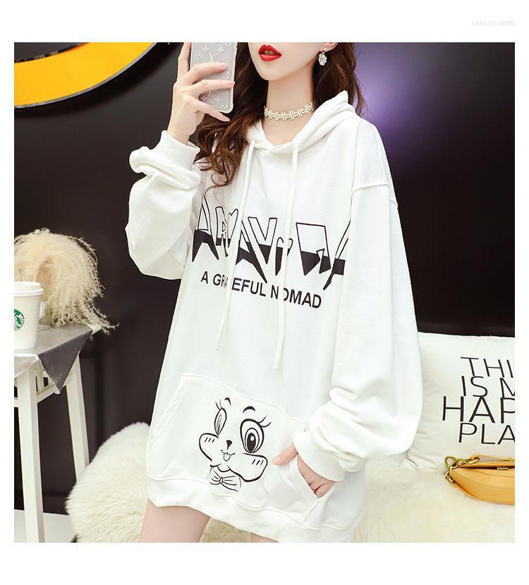 

Women's Hoodies Women's & Sweatshirts Woman's Hoodie 2022 Autumn And Winter Plus Velvet Jacket Women Loose Net Red Ears Wild, Black