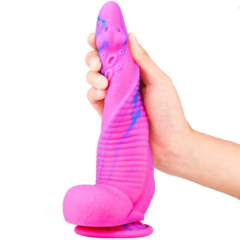 Vibrator Cock Octopus Shape Dildos Blue Realistic Butt Plug Sex Toys for Women So-image-795318546