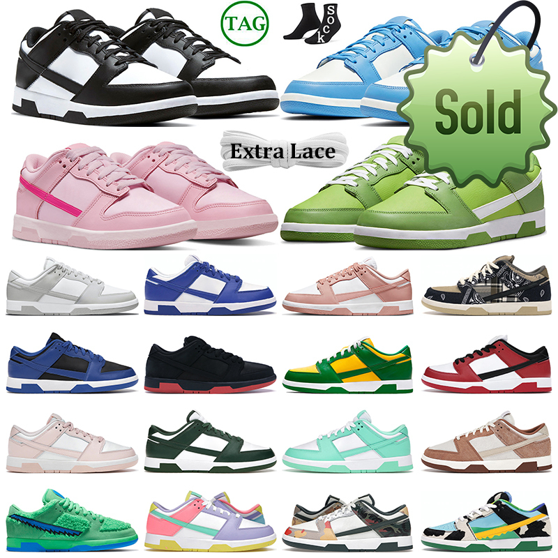 

Summer Sandals Triple Pink Dunks casual shoes for mens womens Panda Rose Whisper Grey Fog Orange Pearl Georgetown UNC GAI dunked trainers sneakers, Green glow