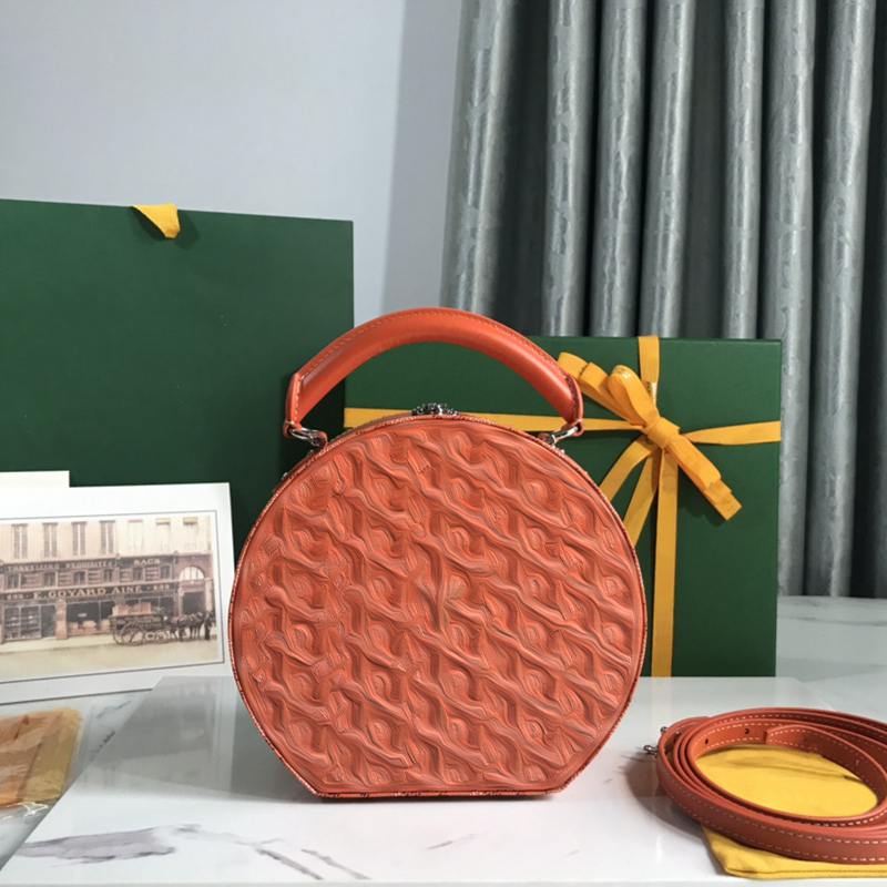 

Top Designer Bag Fashion Handbag Round Boxes Shoulder Bags Women's Messenger Bags Wooden Frame Cosmetic Calf Leather Mini With Box New in 2022, #6 size:18x16.5x7cm