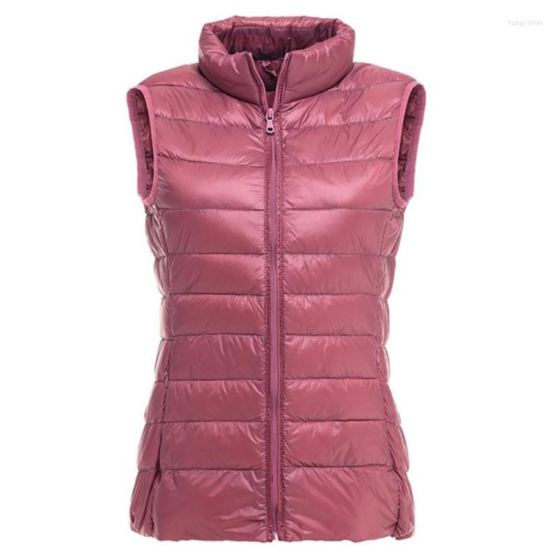 

Women' Vests Women' Winter Women Sleeveless Jacket Coat Brand Ultra Light White Duck Down Vest Female Slim Windproof Warm Waistcoat, Black