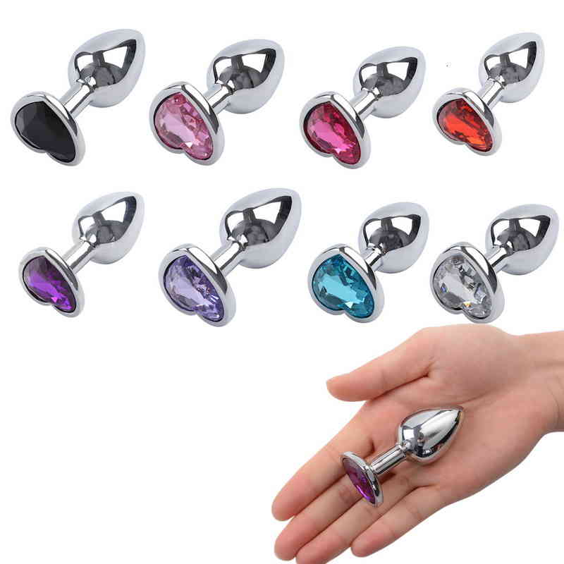Massager Vibrator Penis Cock Crystal Toys Butt Prostata Massage Stainless Steel-image-794884488