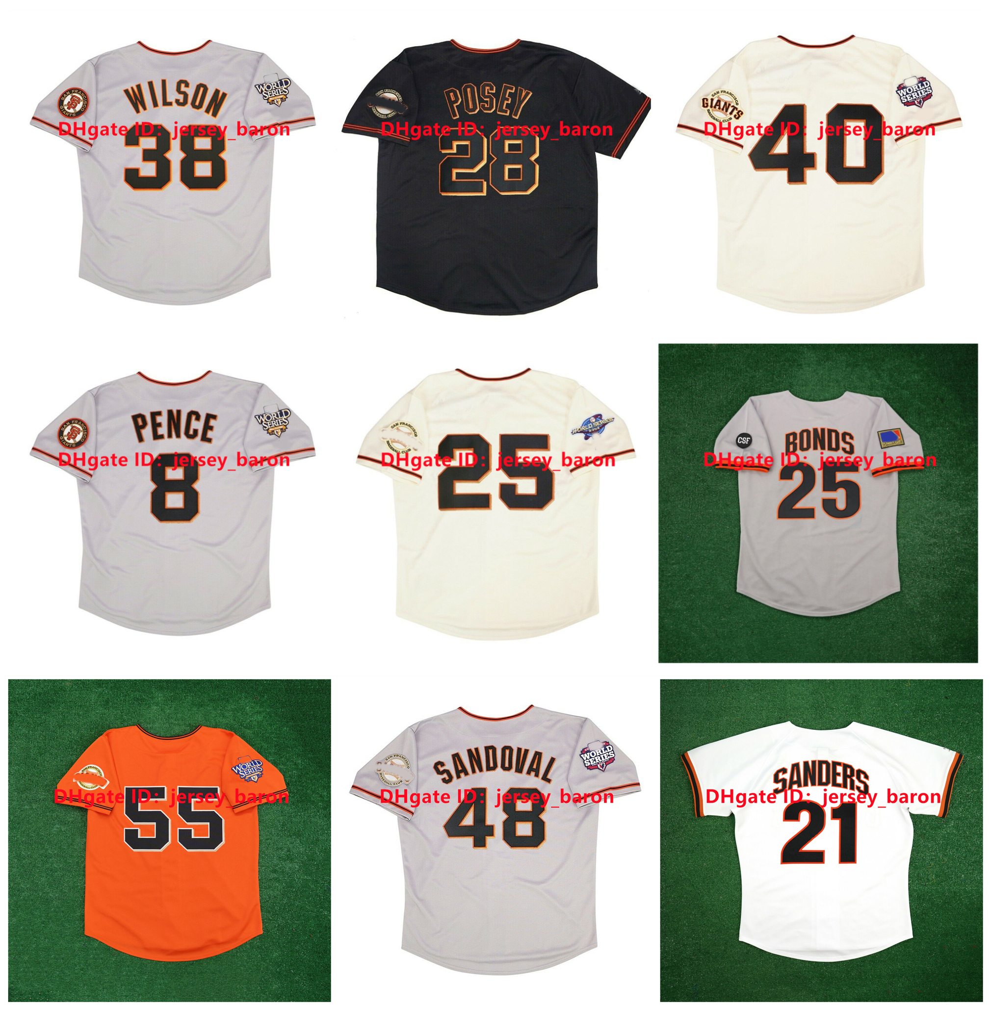 

2010 12 World Series Tim Lincecum Baseball Jersey Giants Barry Bonds Tim Lincecum Hunter Pence Buster Posey Brian Wilson Madison Bumgarner Sanders Sandoval Clark, As pic