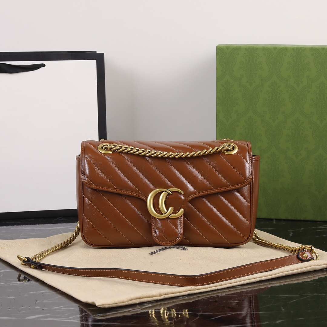 

Luxury Designer marmont sunset bag Classic latest color women Shoulder bags chain handbag Toothpick pattern leather womens Cross body handbags, Nude