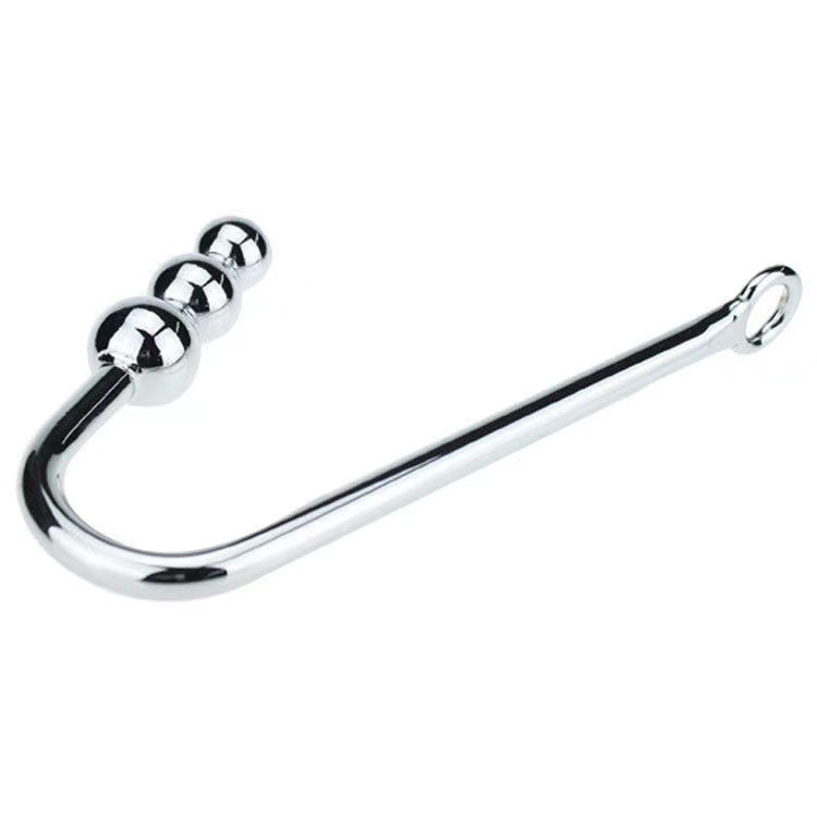 Sex toys Vibrator Massager Anal Toys Metal Hook Cap with Ball Hole Dilator Prostate Exotic Plug Men's Bdsm Games1-image-794868308