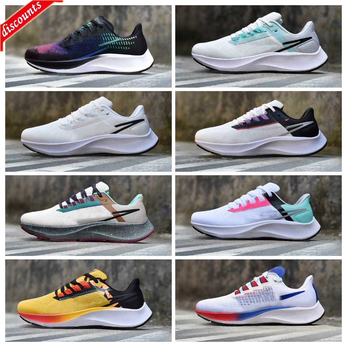 

Designer ZOOM Sandals Pegasus 37 38 39 Mens Casual Shoes Triple Black White Midnight Navy Chlorine Blue Ribbon Aurora Green Wolf Grey Butterfly, Zm13