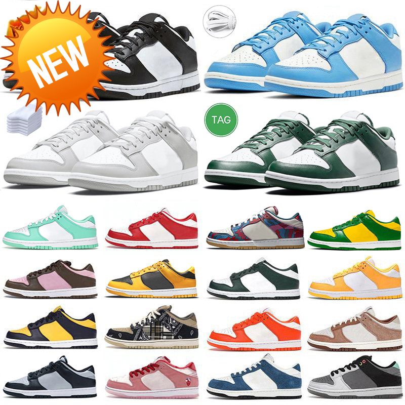 

NEW Sandals Mens running shoes Designer sneakers White Black Panda Green Glow Grey Fog Michigan Syracuse Trail UNC Blue Photon Dust Kentucky Sail men, Item#15