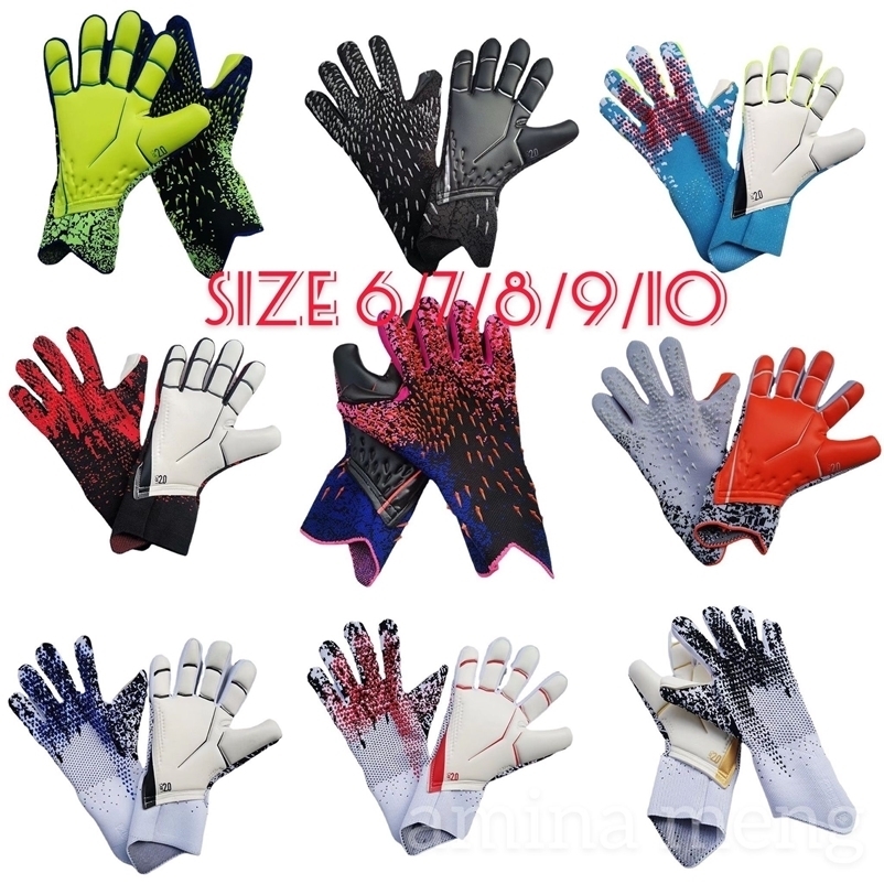 

Sports Gloves Design Men Goalie Soccer Goalkeeper Gloves Thicken Full Latex Foam Professional Training Football Gloves a220826