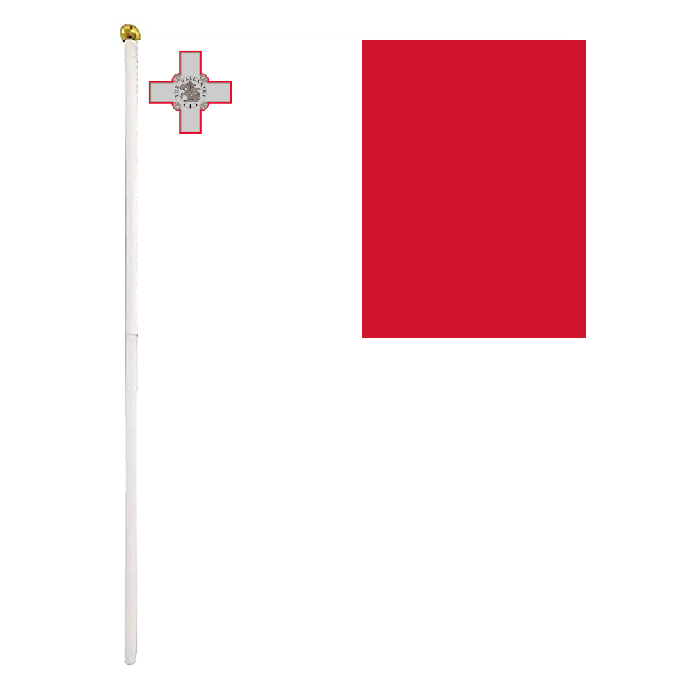 

Malta Hand Waving Flags 14x21 cm Polyester Country Banner With Plastic Flagpoles For Parades Sports Events Festival Celebrations