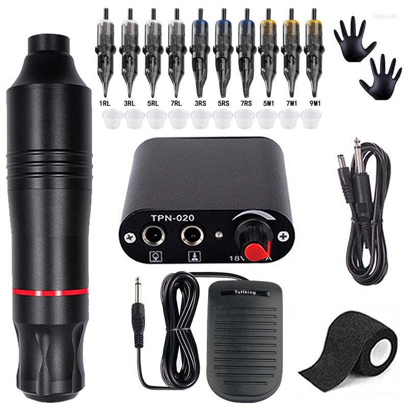 

Tattoo Guns Kits Machine Sets Rotary Professional Pen Kit DC Interface Permanent Makeup Set For Beginners