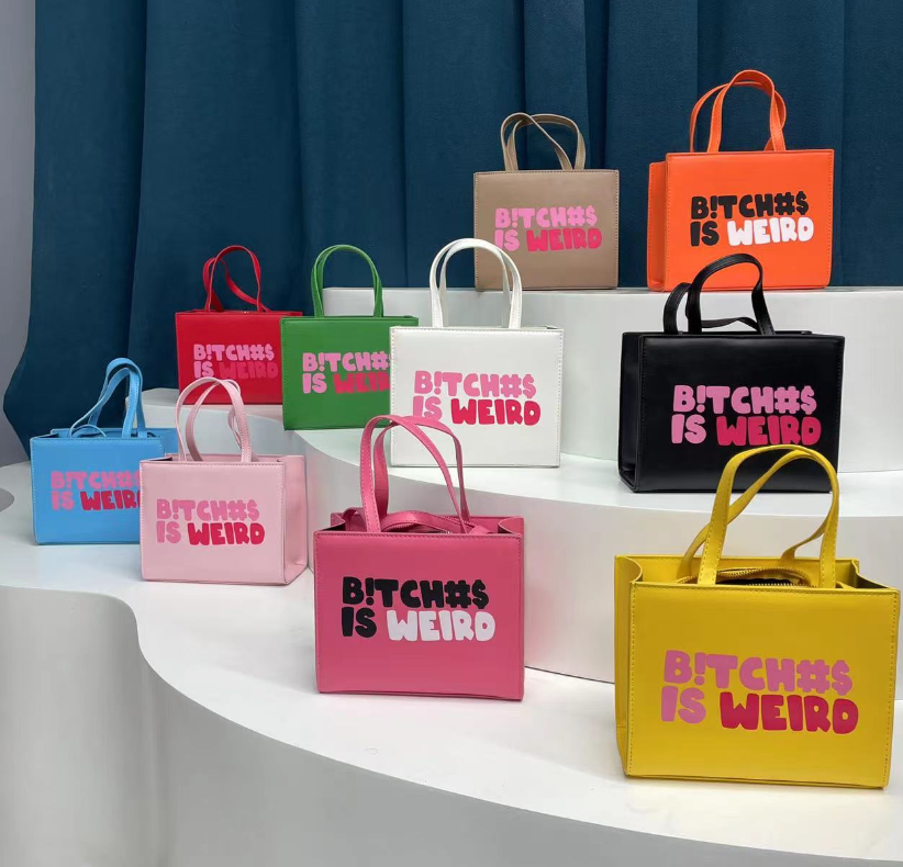 

Shopping Bag New European and American Fashion & Trend Women's Bags Popular Words Small Square Crossbody Handbag