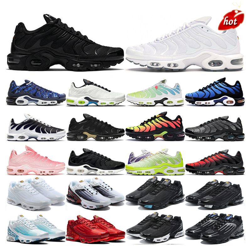 

Sandals tn plus 3 running shoes Tn mens women triple white black Laser Blue Volt Glow Oreo womens Breathable sneakers trainers outdoor sports EUR, Sku_16 36-40