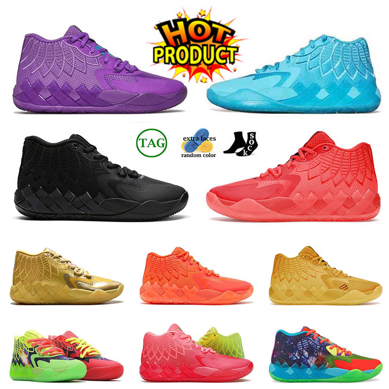 

LaMelo Ball MB.01 Basketball Shoes Mens Womens Not From Here Red Blast Iridescent Dreams Be You Buzz City Queen City White Silver Sports, B3 not from here red blast 40-46