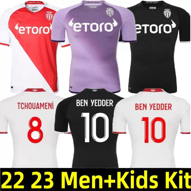 22 23 Monaco home Customized AWAY Soccer jersey yakuda Dropshipping Accepted WEAR Ben Yedder Boadu Jean Lucas 11 black football shirts MINAMINO E-image-794838383