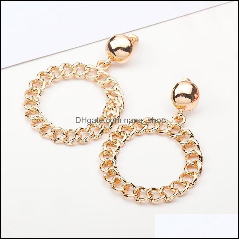 

Charm Circle Stud Earring For Women Fashion Jewelry Girl Gift Statement Earrings Exquisite Drop Delivery 2021 Nanashop Dho1Z