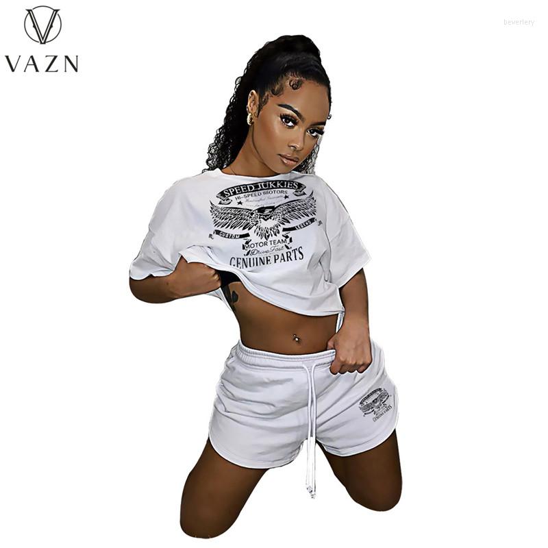

Women' Tracksuits VAZN 2022 Top Quality Nature Regular Tracksuit Free Casual Daily Young Fashion Short Sleeve Pants Women 2 Piece Set, Black