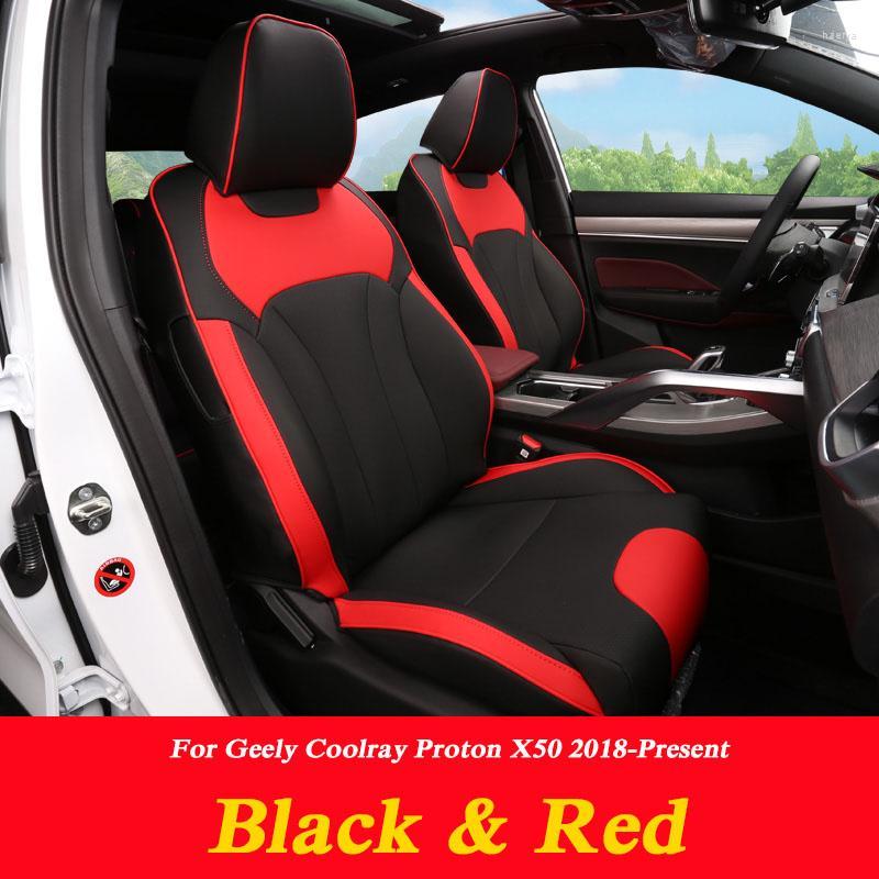 

Car Seat Covers Styling Leather 4 Seasons Set For Geely Coolray 2022-Present Cover Cushion Internal Accessories