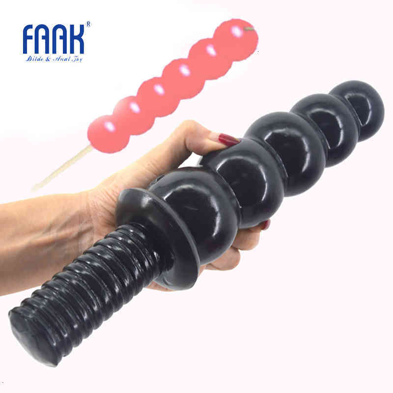 toys Vibrator Sex Massager Dildo with Pearl Toy Big Plug Screw Handle Penis 2.36 Inches Thick 11.2 Long1-image-794861648