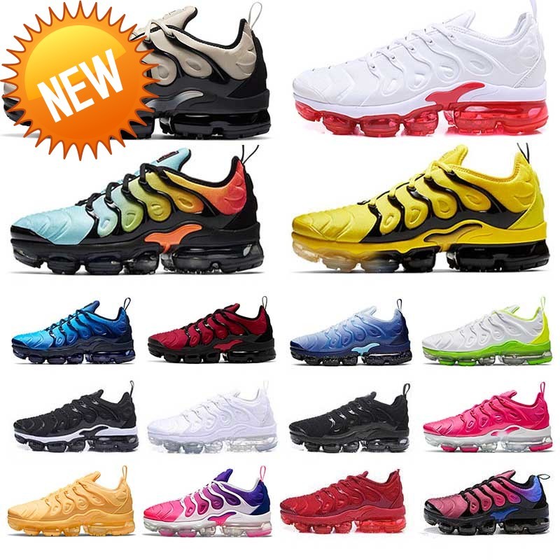 

NEW Sandals 2022 Tn Plus Men Running Shoes Since 1972 Orange Gradients Lemon Lime Triple Black White Red Royal Blue Metallic Gold Fresh men women, 37
