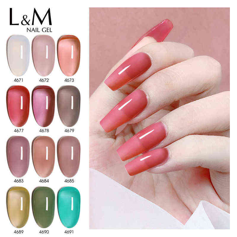 

Nail Polish 8ml MOZA ICE Jelly Color Gel Polish Spring Summmer Manicure Transparent Nail Polish UV LED Gel Lak T220826, Pink