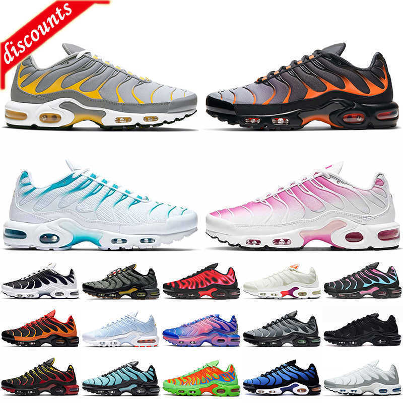 

NEW Sandals 2022 Top Fashion Tns Plus Tn Mens Running Shoes Grey Yellow Orange Blue Fury Pink Fade Triple Black White OFF Womens Trainers Sneakers, B24 sky blue 40-46