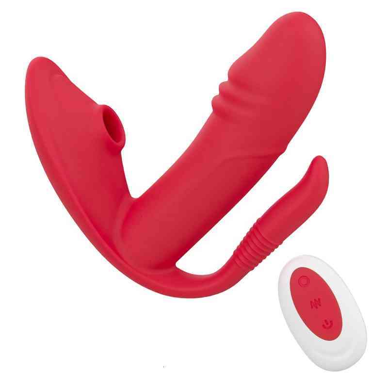 Sex toys Vibrator Massager Toys New Design 3 in 1 for Woman Wearable Panty Sucking Dildo Couples Sharing Masturbation Clitoral-image-795301840