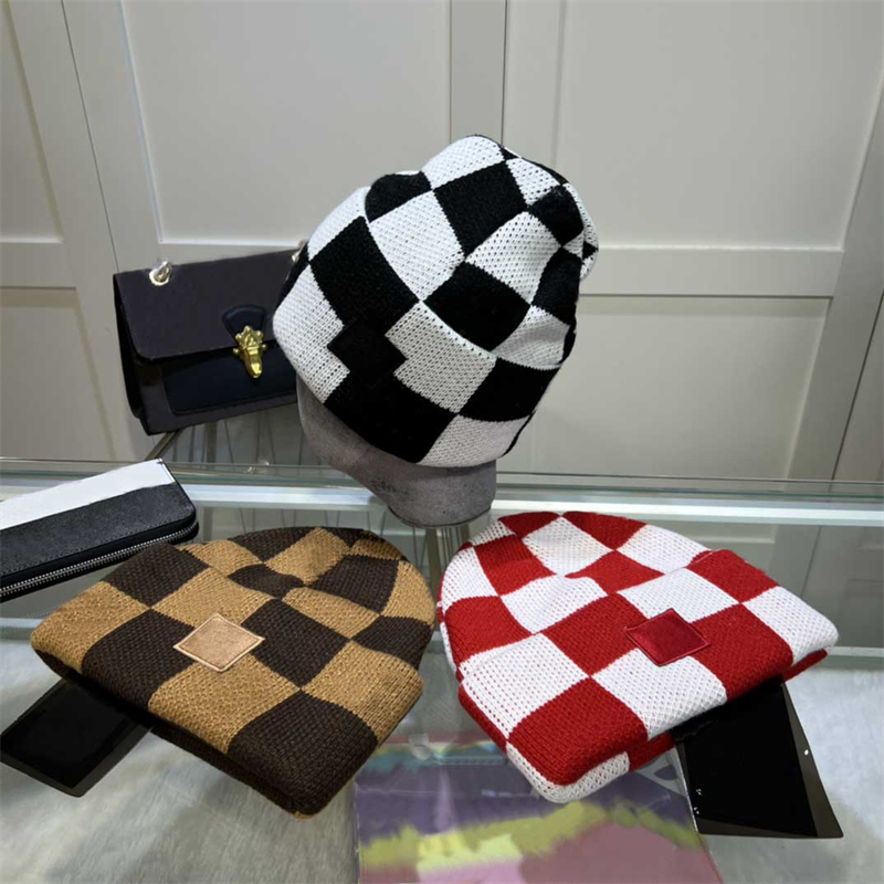 

Casquette Designer Knitted Hat Winter Knitted Caps Beanies Casual Caps For Men Women Street Hat 3 Color, Red