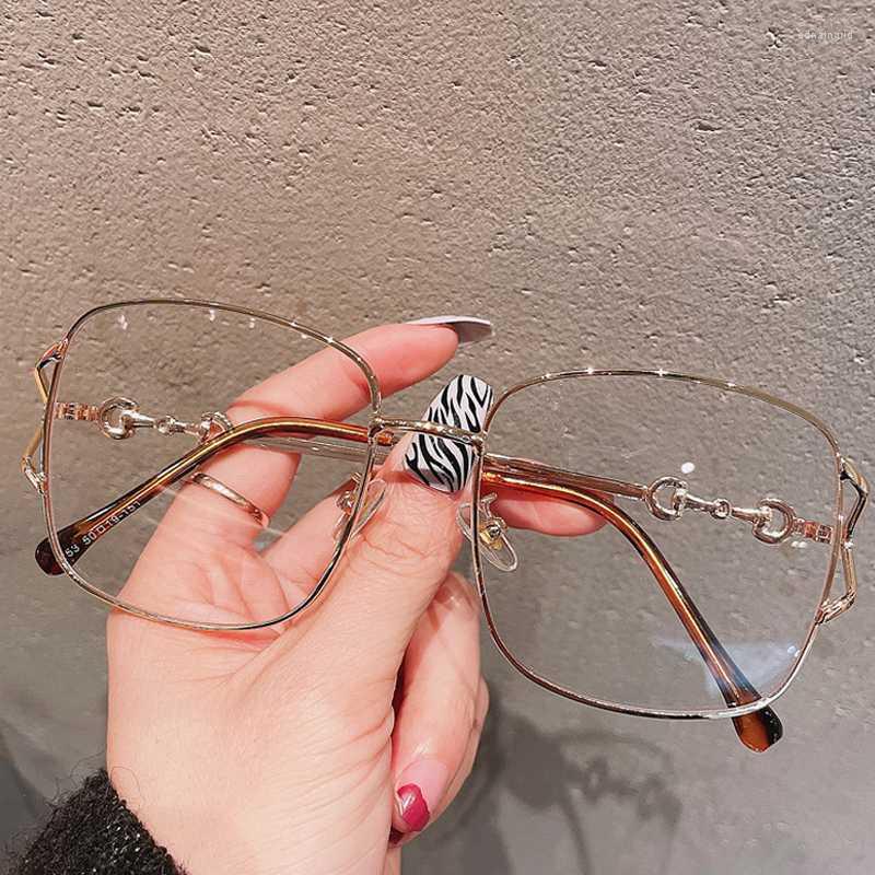 

Sunglasses Frames Anti-blue Light Vintage Hollow Out Leg Eyeglasses For Women Fashion Gold Leopard Clear Computer Glasses Frame Female